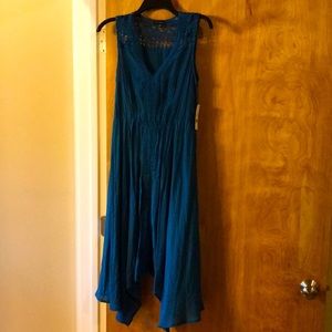 Never worn New Directions teal medium dress